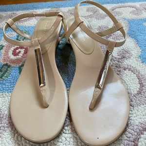 Tan sandals with heel